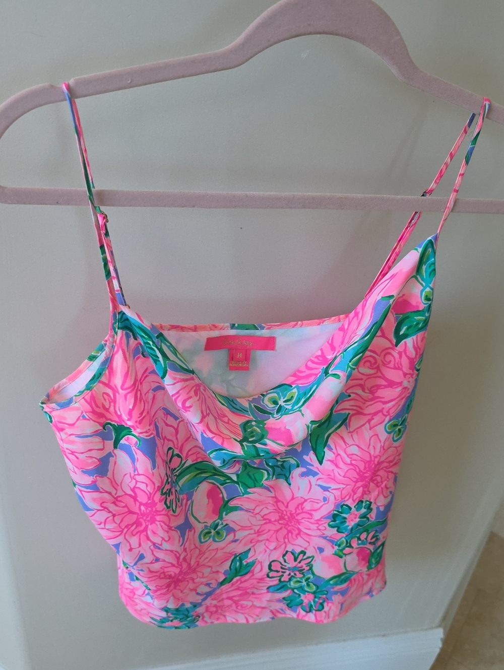 Lilly Pulitzer Pink Floral Tropical Print Tank Top